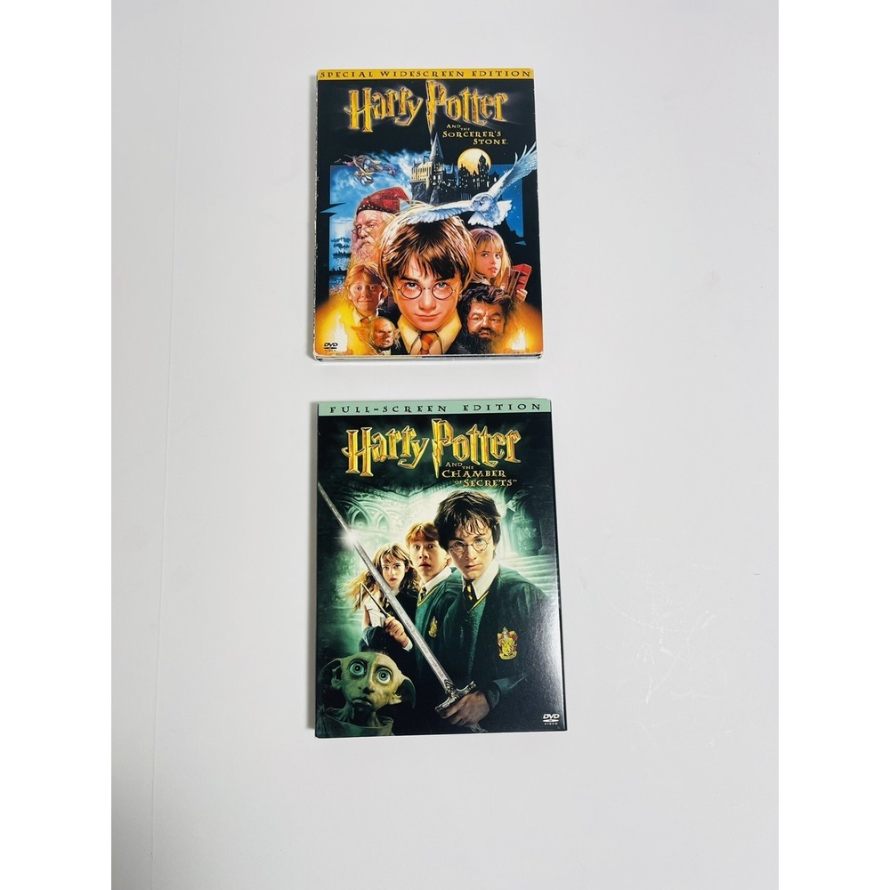 Set Of 2 Harry Potter the Chamber of Secrets DVD Full + HP The Sorcerer's Stone